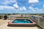 Relax in the hot tub overlooking Aransas Bay